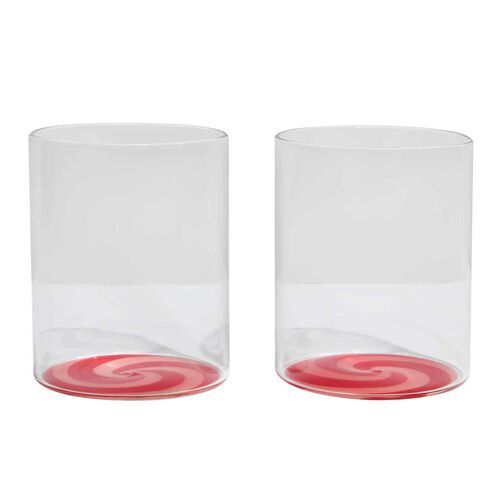 FAZEEK Swirl Tumbler Glass Set of 2